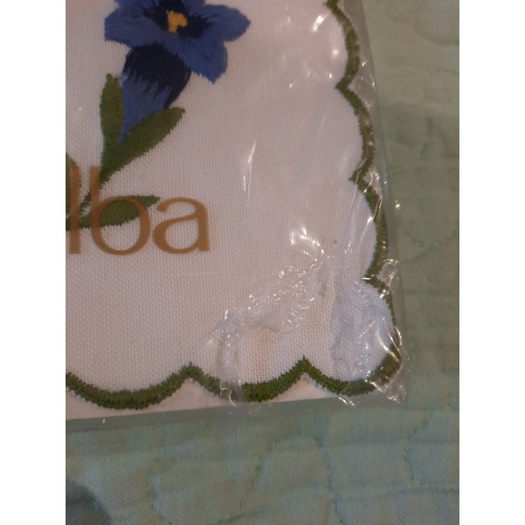 VTG Placemat with Napkin, Swiss Made, Floral Table Settings, Old Stock, 2 Sets - Picture 4 of 12